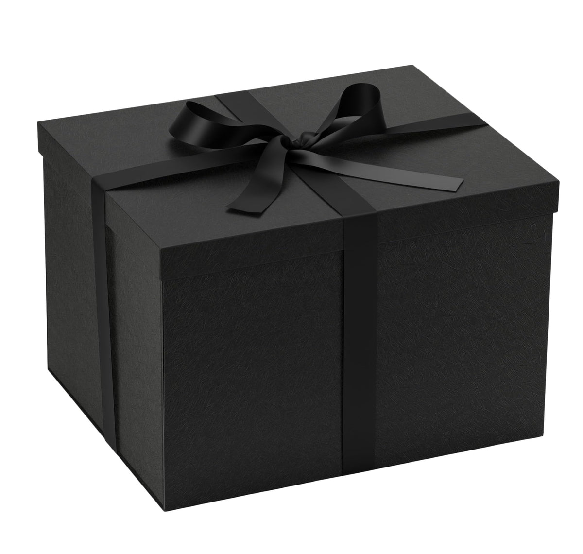 Rinrda Extra Large Gift Box,15x12x10 Inches Black Gift Boxes with Lids for Presents,10-inch Deep Box for Birthday Valentine's Day Graduation Anniversary.Contains Card Ribbon Shredded paper