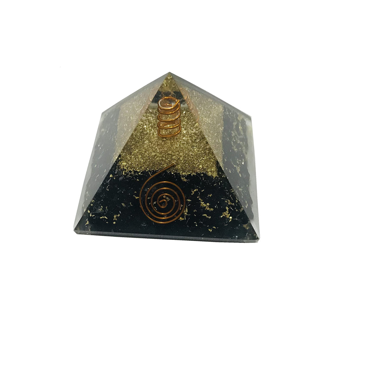 Black Tourmaline Orgone Pyramid orgonite Pyramids/Crystal Chakra Energy Generator Natural Crystal Stone for Stress Relives
