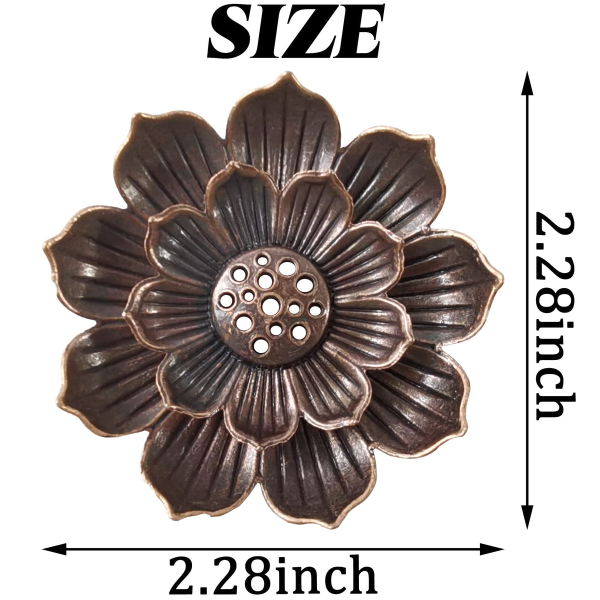 GXXMEI 8PCS Lotus Brass Stick Incense Burner Holder Incense Burner Cone Ash Catcher Home Fragrance Accessories