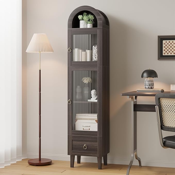 71" Tall Arched Storage Cabinet