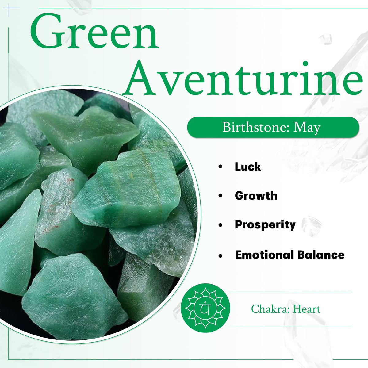 mookaitedecor Green Aventurine Star Moon Stone Hanging Ornament Reiki Healing Crystal Wall Decor for Window Home Decoration, 18-18.5 Inch