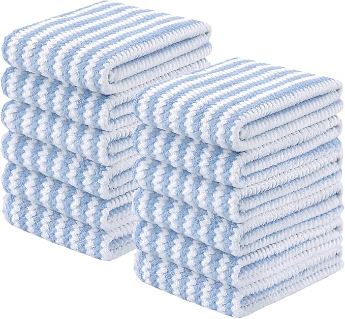 Homaxy Kitchen Towels, Ultra Soft and Absorbent Dish Towels, Reusable Fast