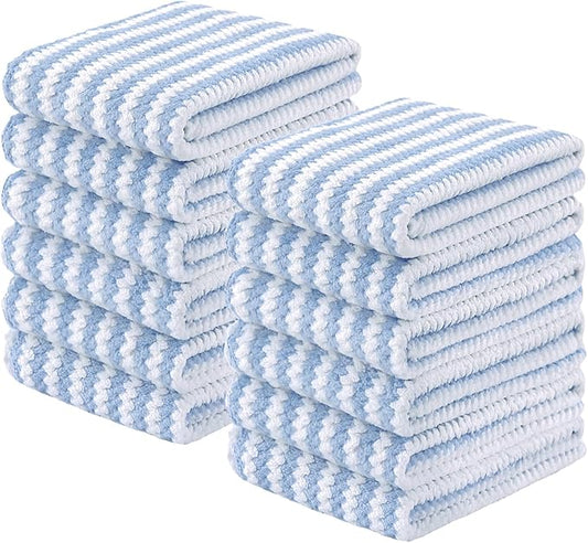 Homaxy Kitchen Towels, Ultra Soft and Absorbent Dish Towels, Reusable Fast