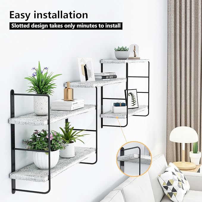 MXCSE Wall Shelves, Wall Mounted Bookshelves, DIY Floating Shelves