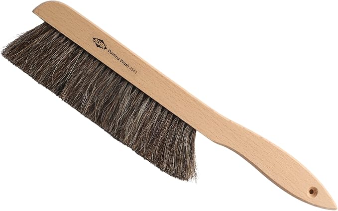 ALVIN 2342 Comfort Curve Dusting Brush, 100% Horsehair and Wood Handle
