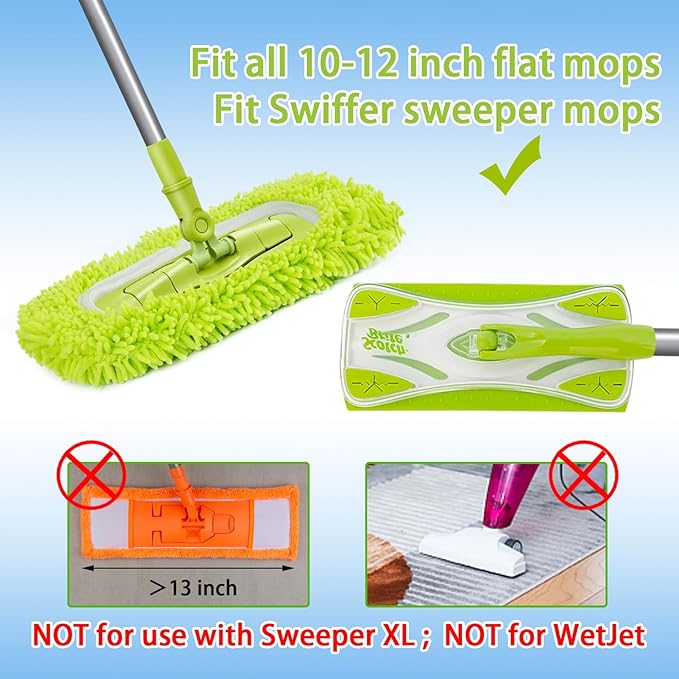 Reusable Dry Sweeping Cloths Microfiber Wet Mop Pads Compatible