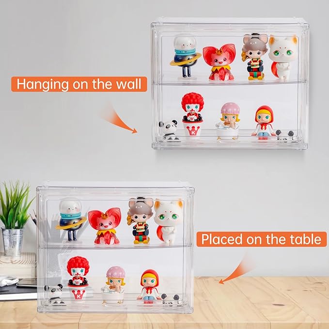 BOHOIDEE 2 Tiers Clear Display Case