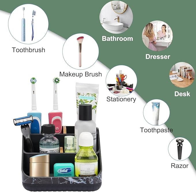 Chintu Toothbrush Holders for Bathroom Counter Organizer