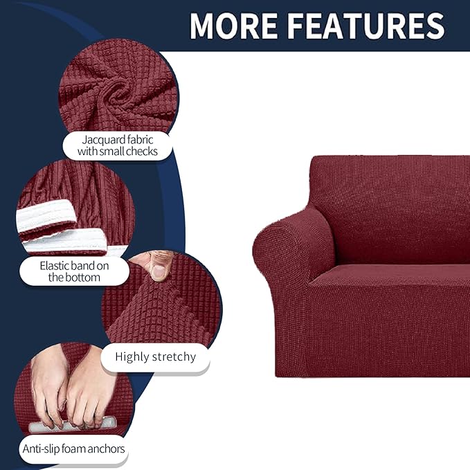 Cupuamon 2026 New Stretch Chair Sofa Slipcovers Couch Cover
