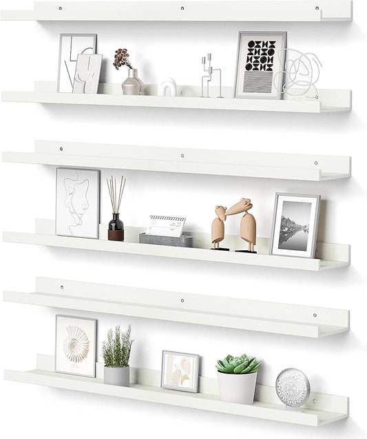 upsimples Floating Shelves for Wall, 35.5 Inch Shelves for Decor Storage Set of