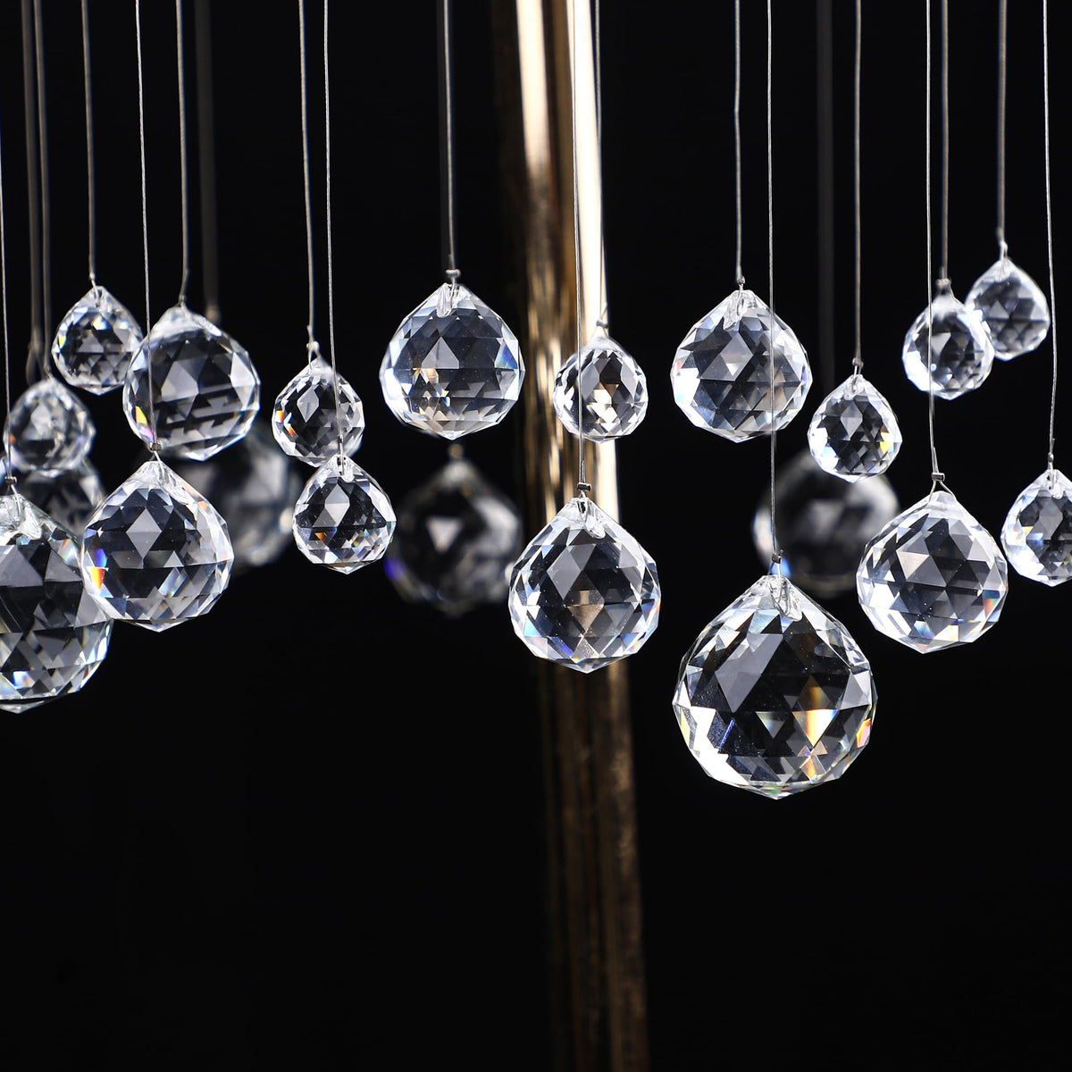 HDCRYSTALGIFTS 48pcs Clear Faceted Crystal Ball Prism 1.2"/30mm Glass Prism Sun Shine Catcher Rainbow Pendants Maker, Hanging Crystals Prisms for Windows Home Decor