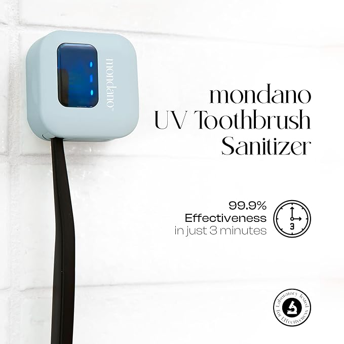 Mondano UV-C Toothbrush Sanitizer and Holder, Toothbrush Case
