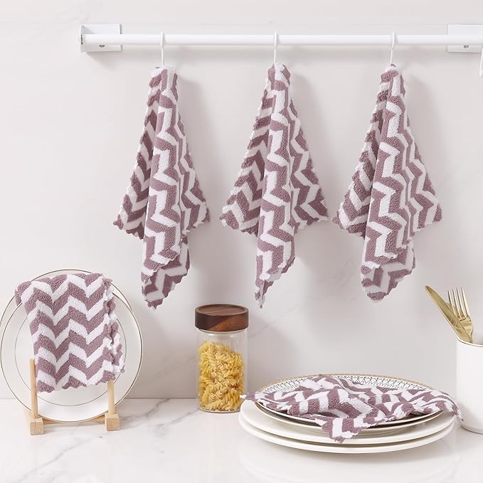 Homaxy 12 Pack Kitchen Dish Cloths, Ultra Soft and Absorbent Dish Towels