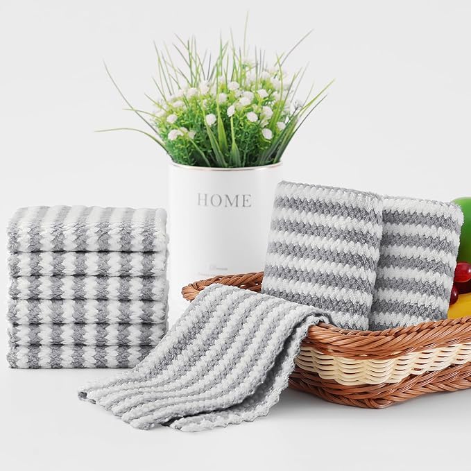 Homaxy 24 Pack Kitchen Dish Cloths, Ultra Soft and Absorbent Dish Towels