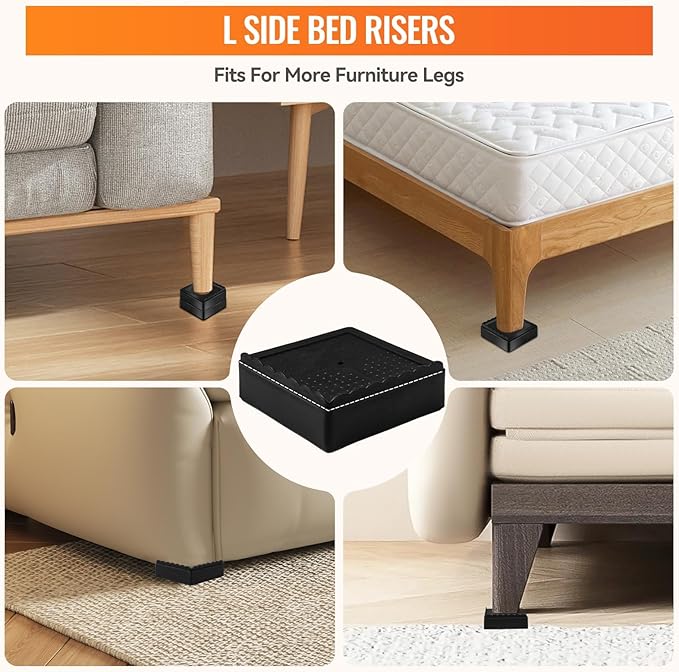shouwuhho Furniture Risers, 16 Pack Bed Risers