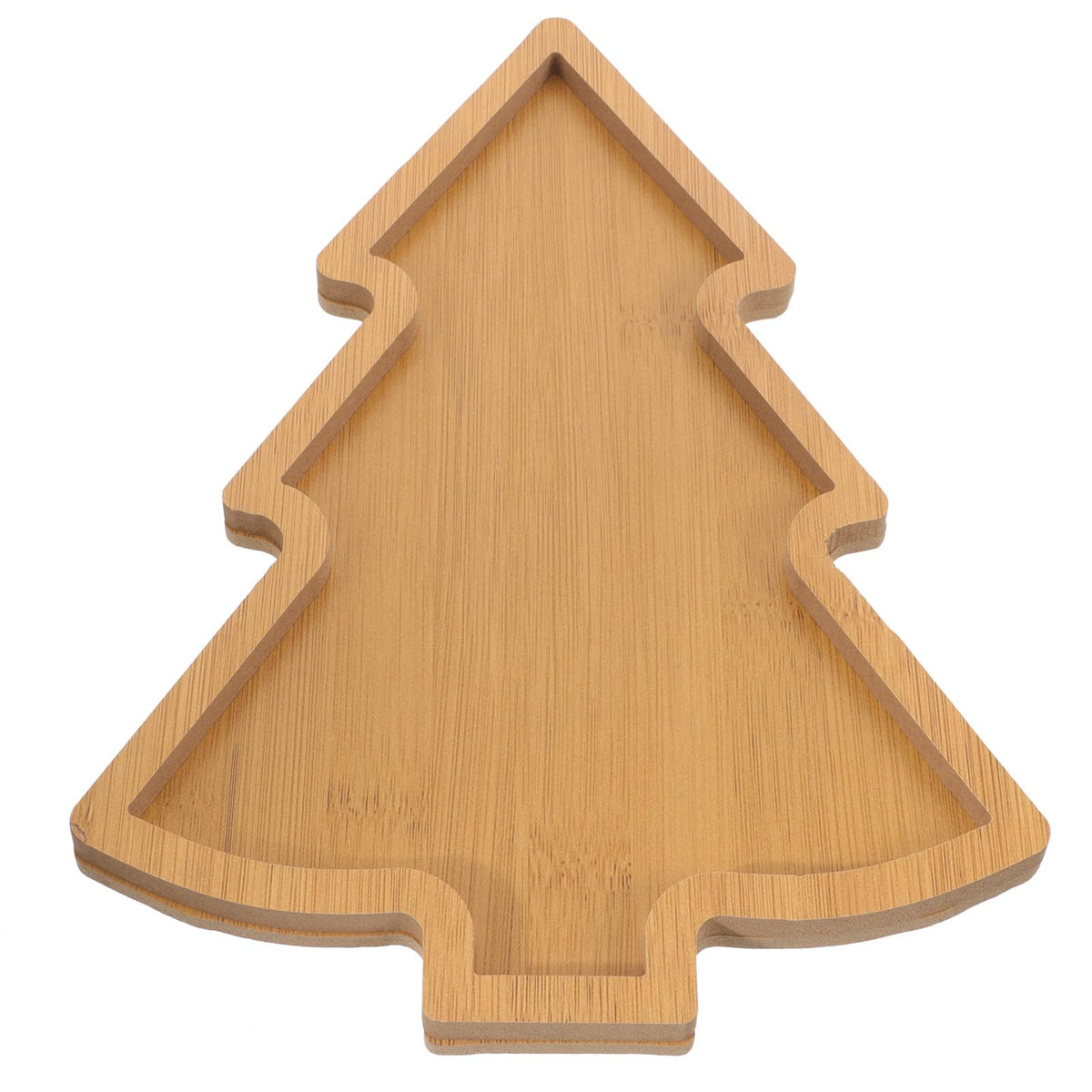 Amosfun Christmas Tree Appetizer Tray Wooden Tree Shaped Plate Fruit Sushi Serving Platter Charcuterie Board Christmas Party Supply Dessert Platter Snack Dish 7.6 x 11 x 0.5 Inch