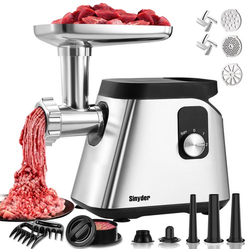 Electric Meat Grinder 2800 Max Meat Mincer With 2 Blades 3 Plates 3 Sausage Tube Food Pusher Meat Claw & Kubbe Kit for Home Use
