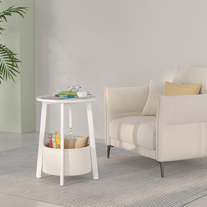 sthmec Small Round Side End Table Set of 2