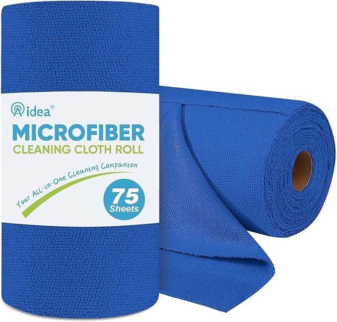 AIDEA Microfiber Cleaning Cloth Roll, Reusable Paper Towels Tear Away Cloth