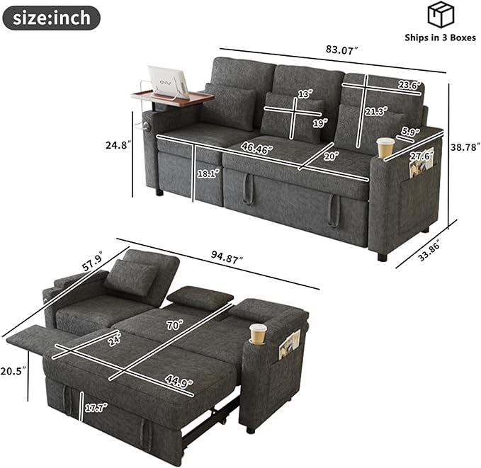 Queen Sectional Sleeper Sofa