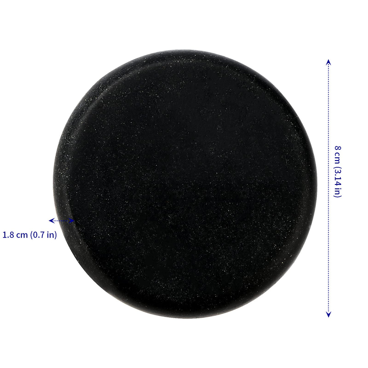 SOUJAP 16 Pack 3.15 Inch Basalt Massage Stones, Large Massage Hot Round Stones, Black Essential Basalt Rocks for Relaxation, Home Spa