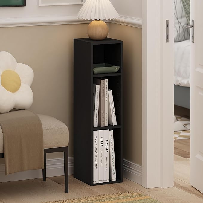 Furinno Fulda Book Shelf, 3-Tier Narrow Bookshelf, Bookcase