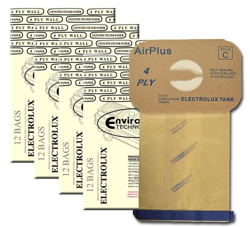 EnviroCare 48 Electrolux Type C Tank Model Vacuum Cleaner Bags 4 Ply