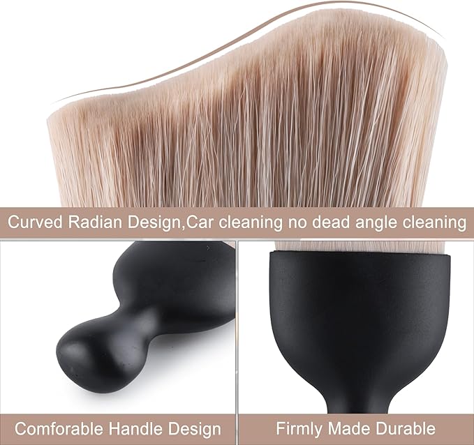 GaRhomxy Car Detailing Brushes, Car Interior Dust Sweeping Soft Brush, Soft