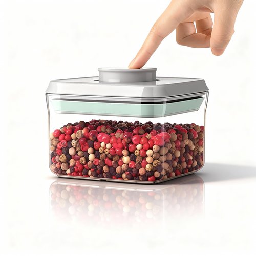 Cozey Daily Airtight Food Storage Container Pop Containers With Lids, Bpa Free for Spaghetti Cereal Flour Rice Kitchen Organizer (rectangle 520ml / 0.52qt)