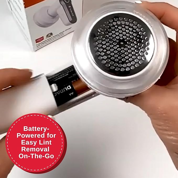 SINGER Compact Fabric Shaver and Lint Remover | Portable, Battery Operated