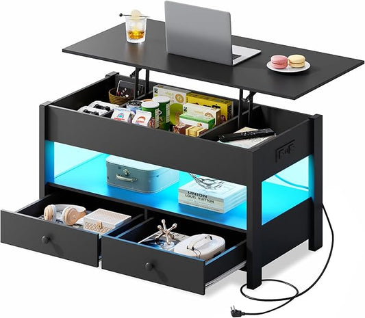 WLIVE Coffee Table, Lift Top Coffee Table