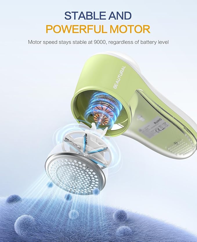 BEAUTURAL Fabric Shaver, Rechargeable Lint Remover