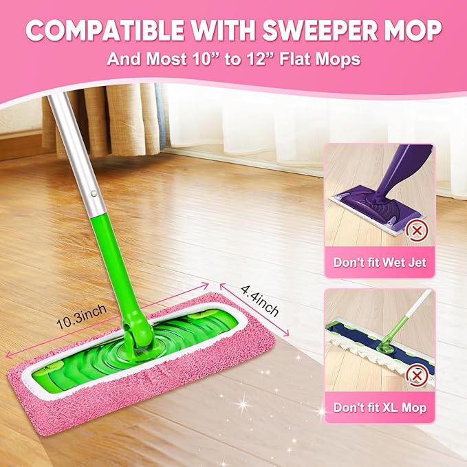6-Pack Reusable Mop Pads Compatible