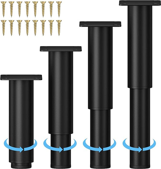 Metal Adjustable Furniture Legs 5.12-9.45 inch, Wlrrcwdttc Sofa Legs Cabinet