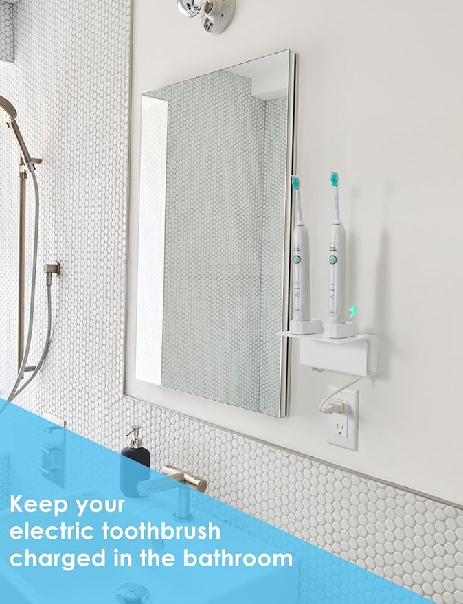 OAPRIRE Electric Toothbrush Holder Wall Mounted, 2 Pack Acrylic Electric