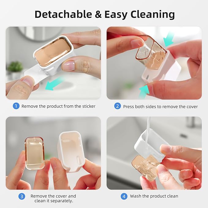 Travel Toothbrush Head Cover 4PCS, Electric Toothbrush Covers Caps, Ventilated
