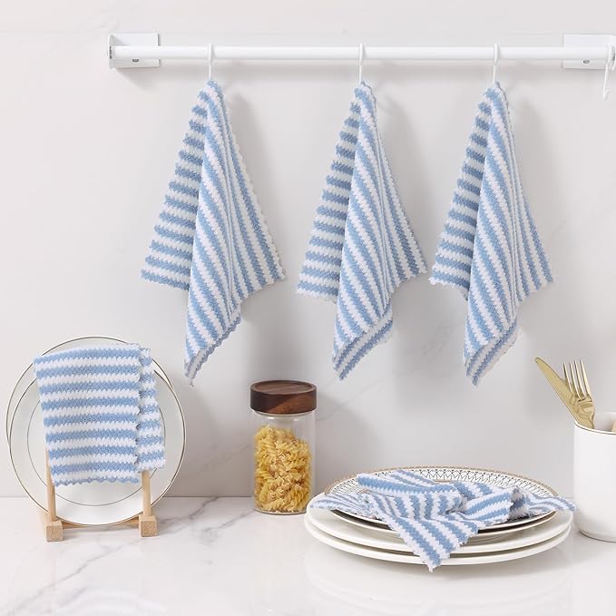 Homaxy 12 Pack Kitchen Dish Cloths, Ultra Soft and Absorbent Dish Towels