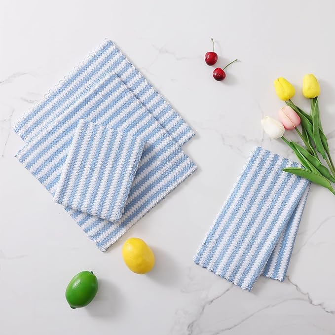 Homaxy 12 Pack Kitchen Dish Cloths, Ultra Soft and Absorbent Dish Towels