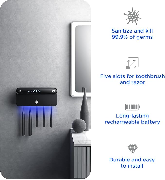 Bloom Toothbrush Sanitizer and Holder