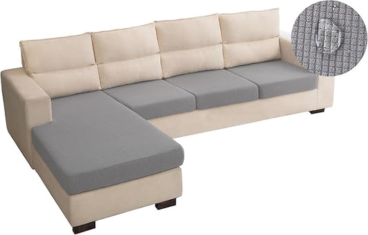 Water Repellent L Shaped Couch Covers Sofa Seat Cushion Slipcovers, Stretch