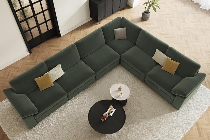 EASE MOOSE Oversized Sectional Modular Sofa, Large L Shape Sectional Couch Wide