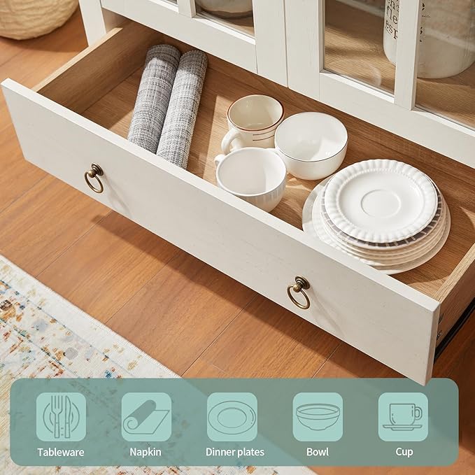 RowyPoey Farmhouse Arched Cabinet