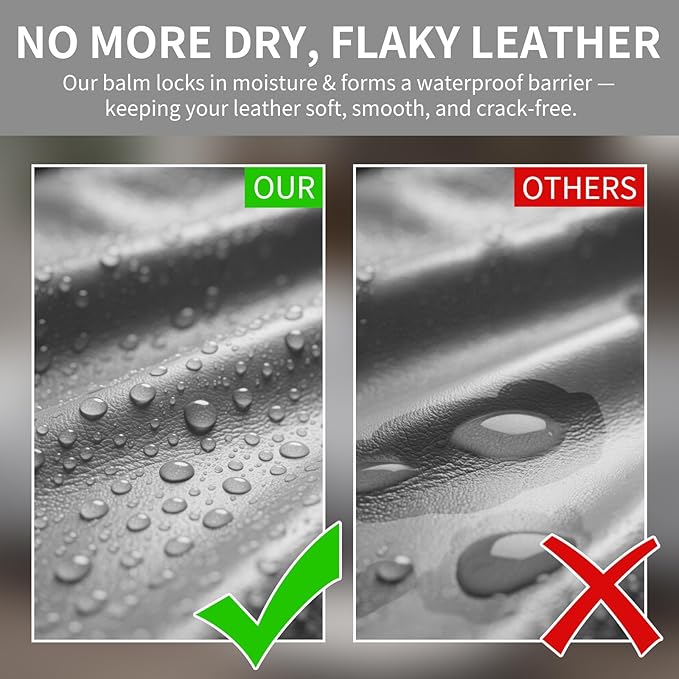 Leather Recoloring Balm with 100ml Mink Oil, Car Seats, Dye & Restorer