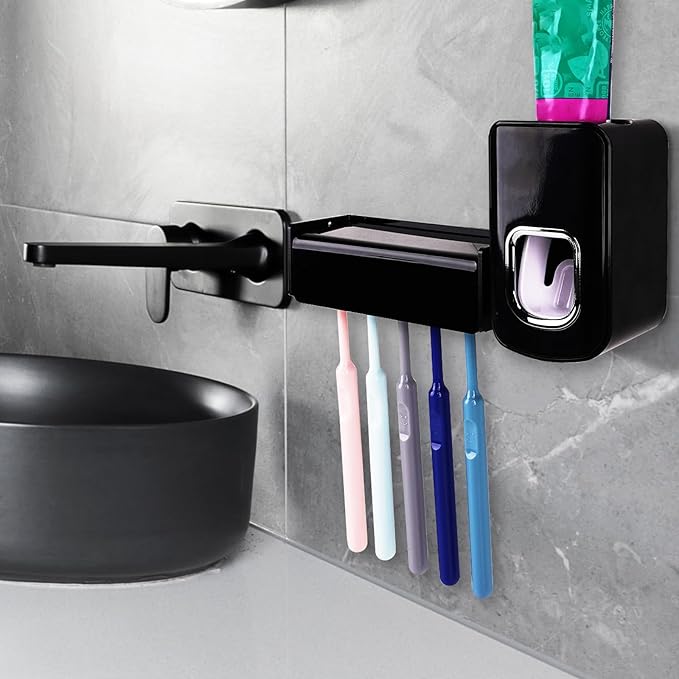 5 Slots Wall Mount Toothbrush Holder