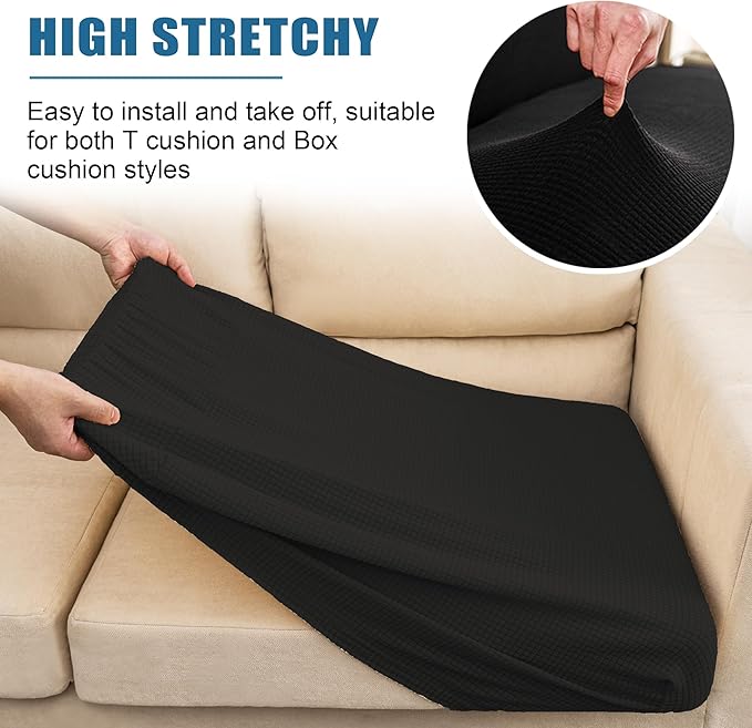 Water Repellent Couch Cushion Cover Loveseat Cover, Stretch Sectional Sofa Seat