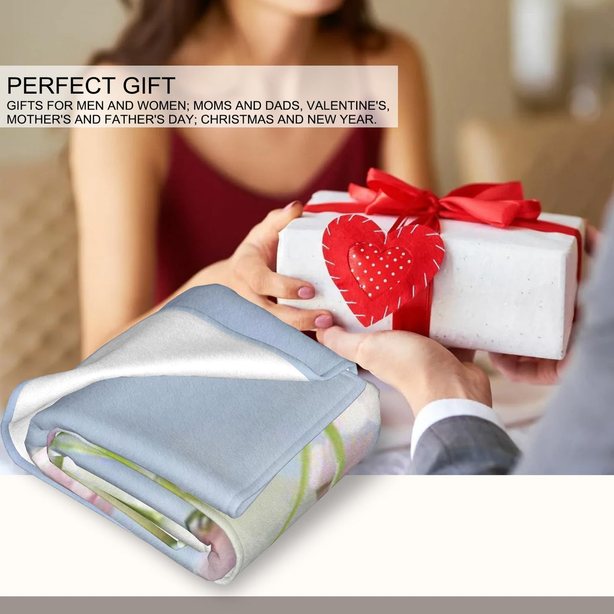 Bidesk Lovely Donkey Blanket Soft Flannel Throw Blanket, Cozy & Warm Yet Lightweight Blankets for Travel, Couch, Bed, for Men Women Adults, Fuzzy Outdoor Comfort Wrap 60"×50"