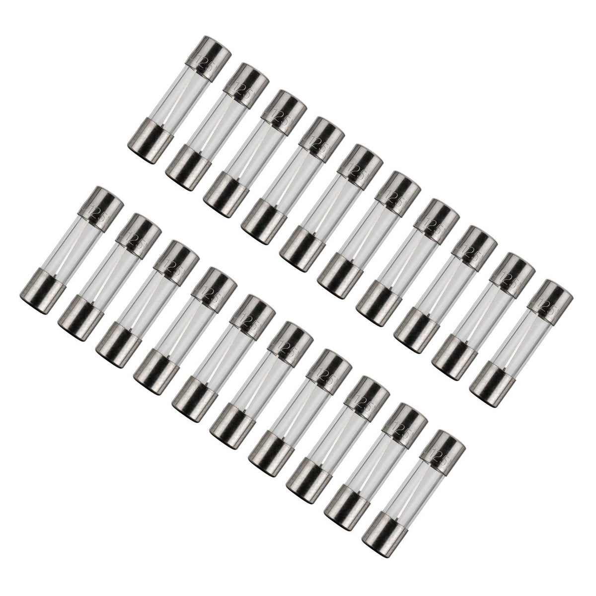 BOJACK Christmas Light Fuses Kit 3.6x10mm Mini Fuse 125V 2.5A 3A 5A and 5x20mm 125V 4A 5A 8A amp Fuses for Christmas Lights