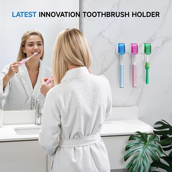 Toothbrush Holders for Bathrooms【Upgrade Single Slot Design】 Toothbrush Holder