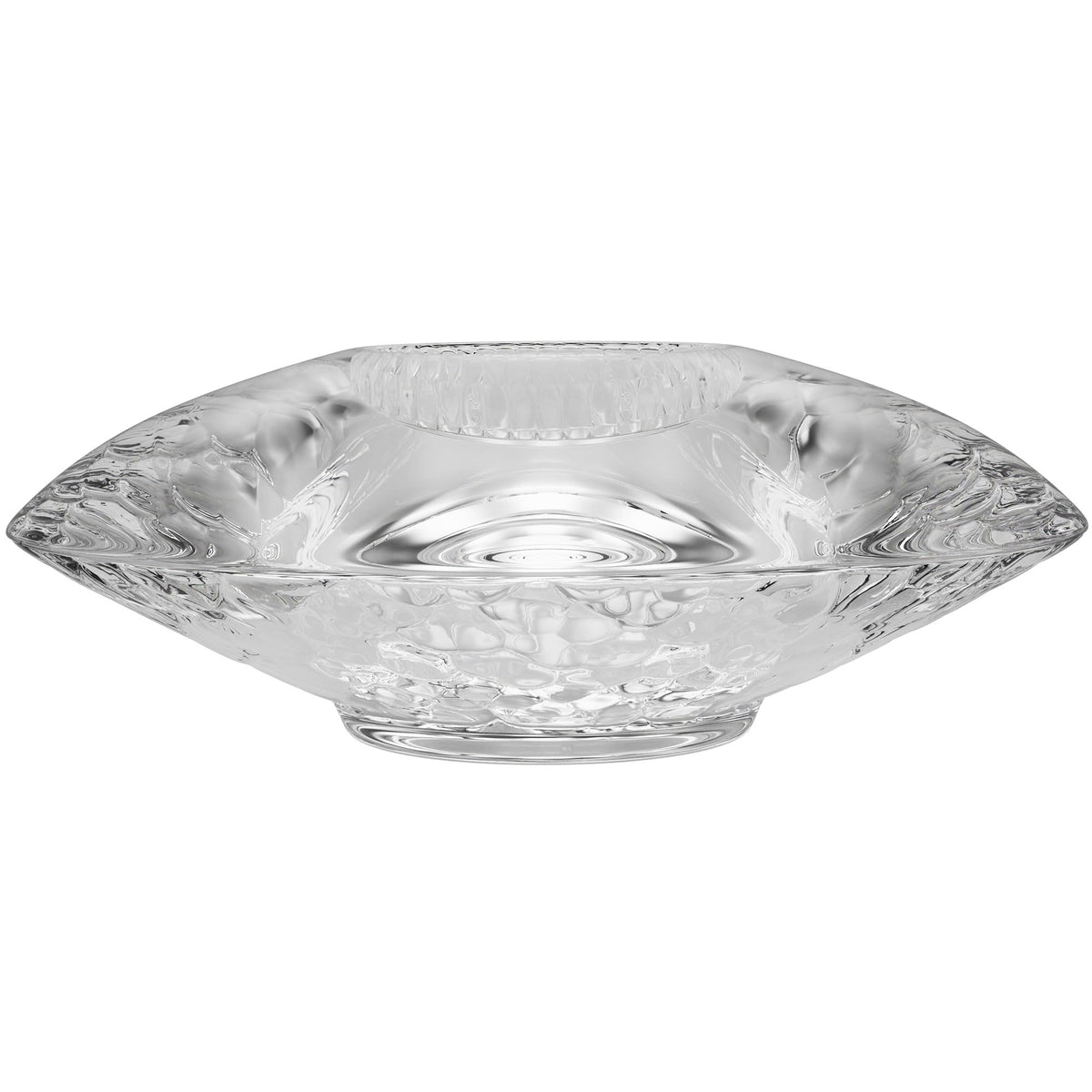 Orrefors Discus Votive, Tealight Candle Holder, Made from Crystal, Modern Statement Piece Decor, Shelf Decoration & Table Centerpiece, 1.75" x 5.5" - Clear