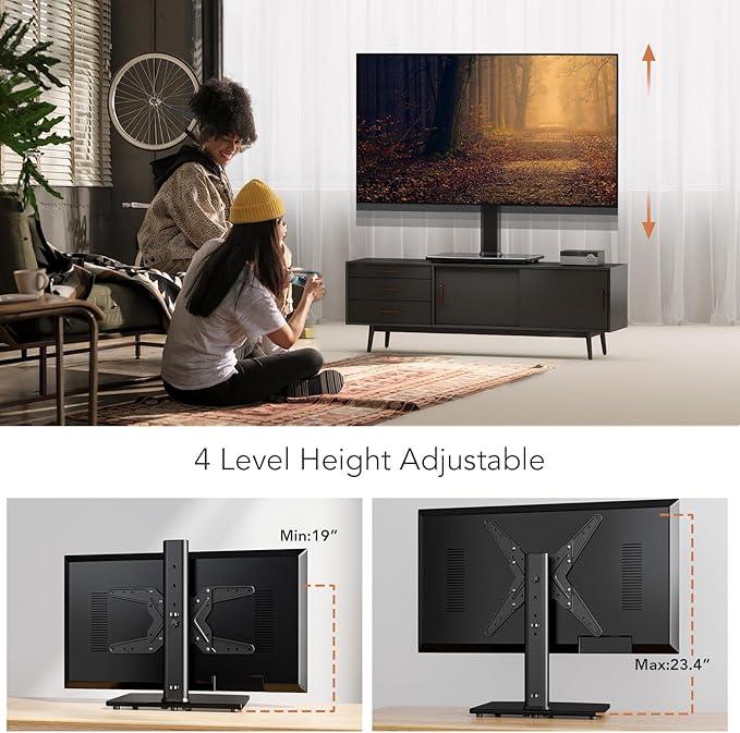 Hemudu Universal Swivel TV Stand/Base Table Top TV Stand